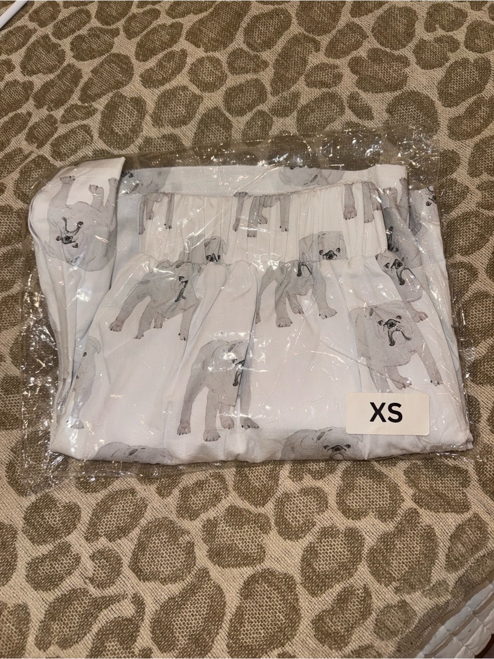 Brooke Wright White Bulldog-Print High Waist Shorts - Picture 7 of 7